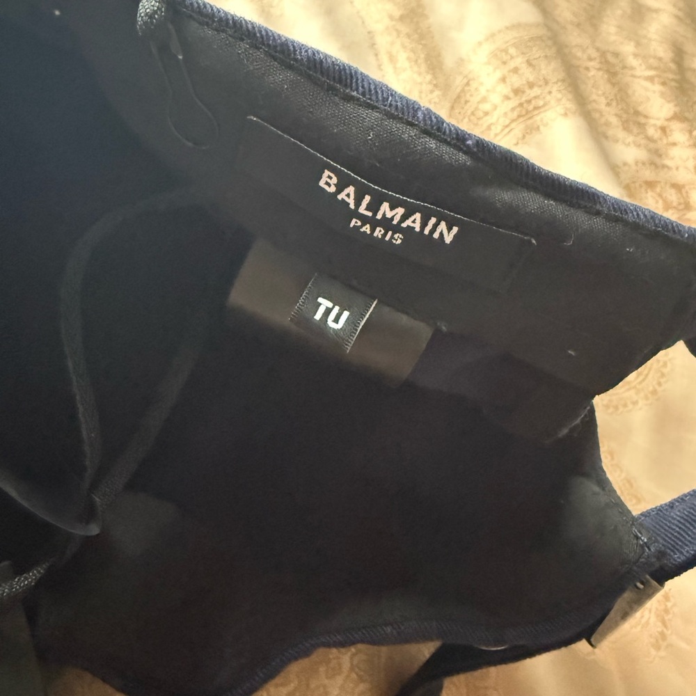 Balmain Blue Baseball Cap with Embroidered Logo - Picture 6 of 7